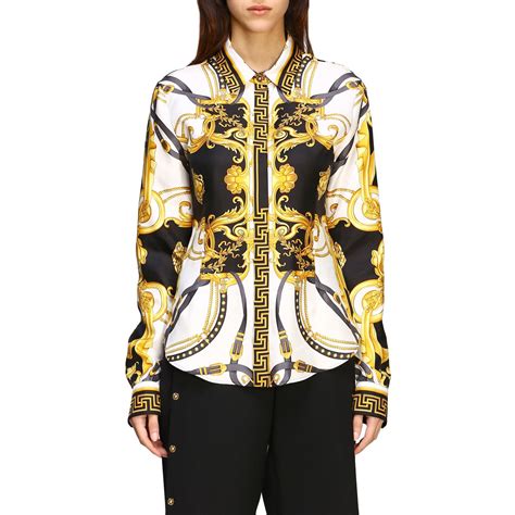 versace top e gonna|versace women's shirts.